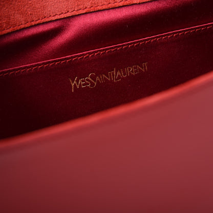 Saint Laurent Patent Monogram Large Belle De Jour Clutch Red 6 of 7