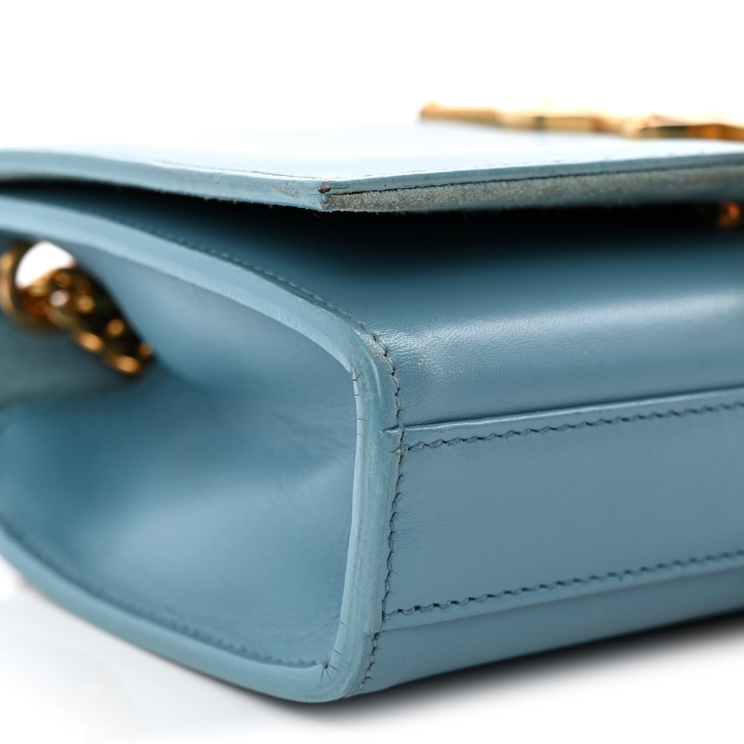 Saint Laurent Smooth Calfskin Small Classic Monogram Kate Tassel Satchel Turquoise 9 of 14