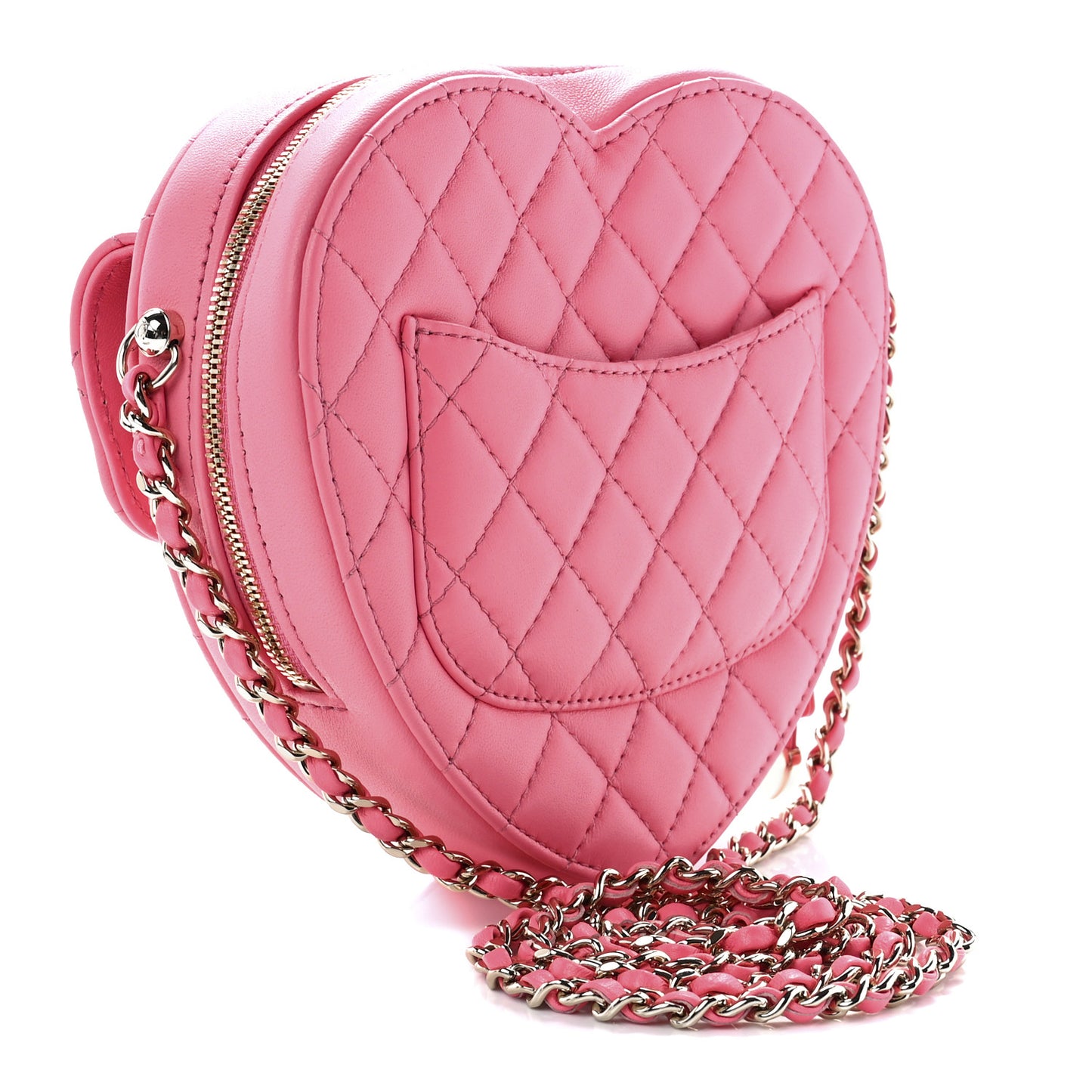Lambskin Quilted CC In Love Heart Bag Pink