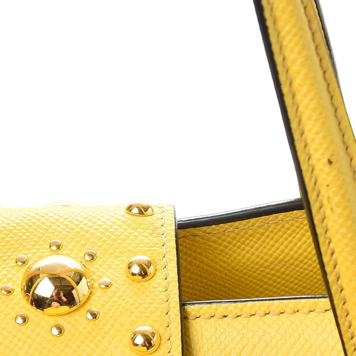 Saffiano Studded Bijou Tote Girasole