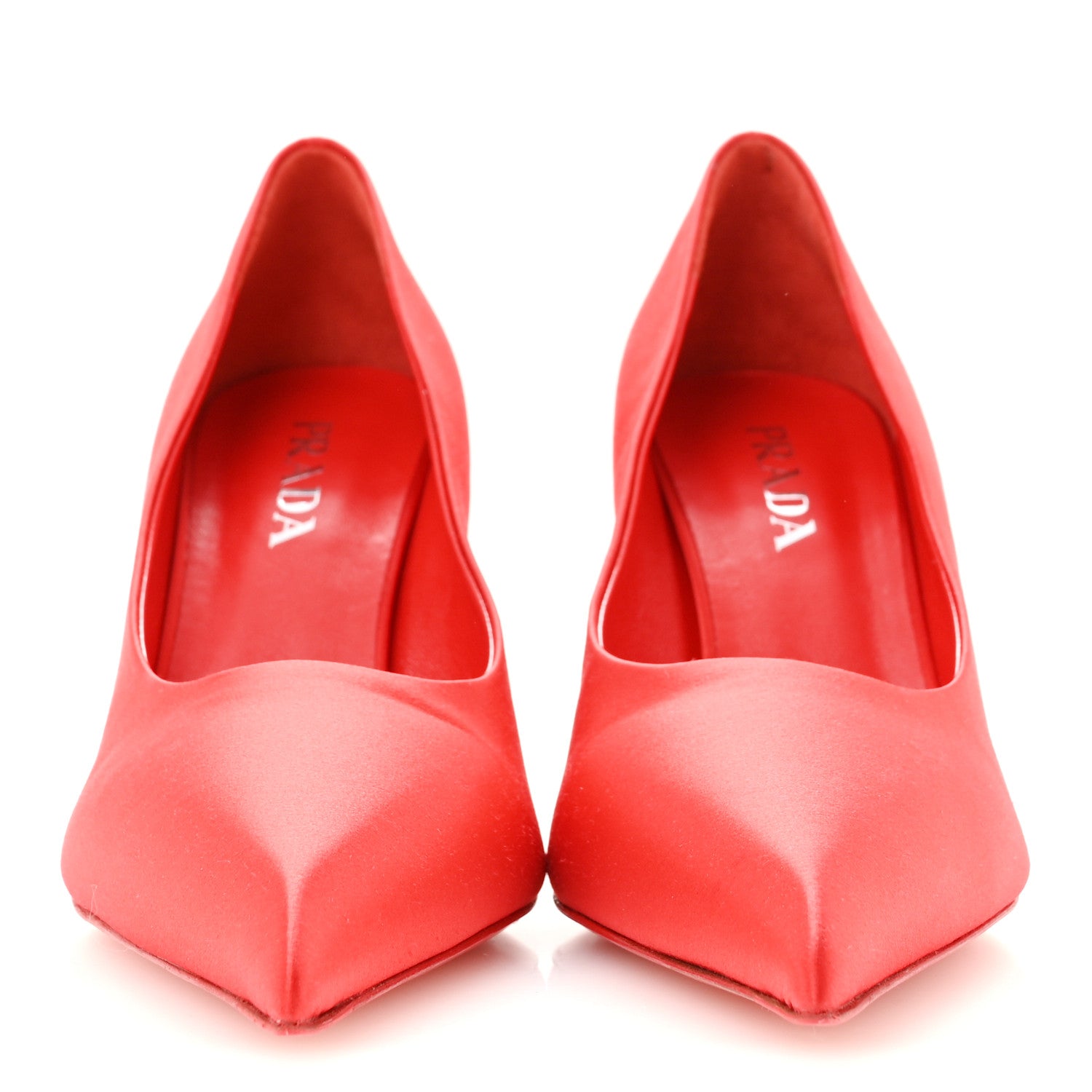 Prada Satin Pumps 41 Red 3 of 10