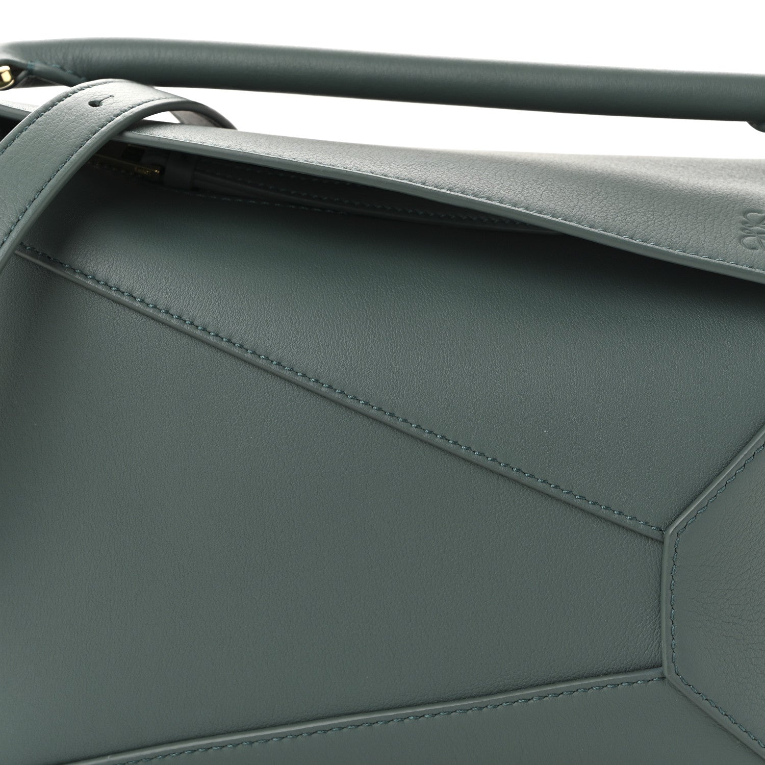 Loewe Calfskin Small Puzzle Edge Bag Bottle Green 7 of 9