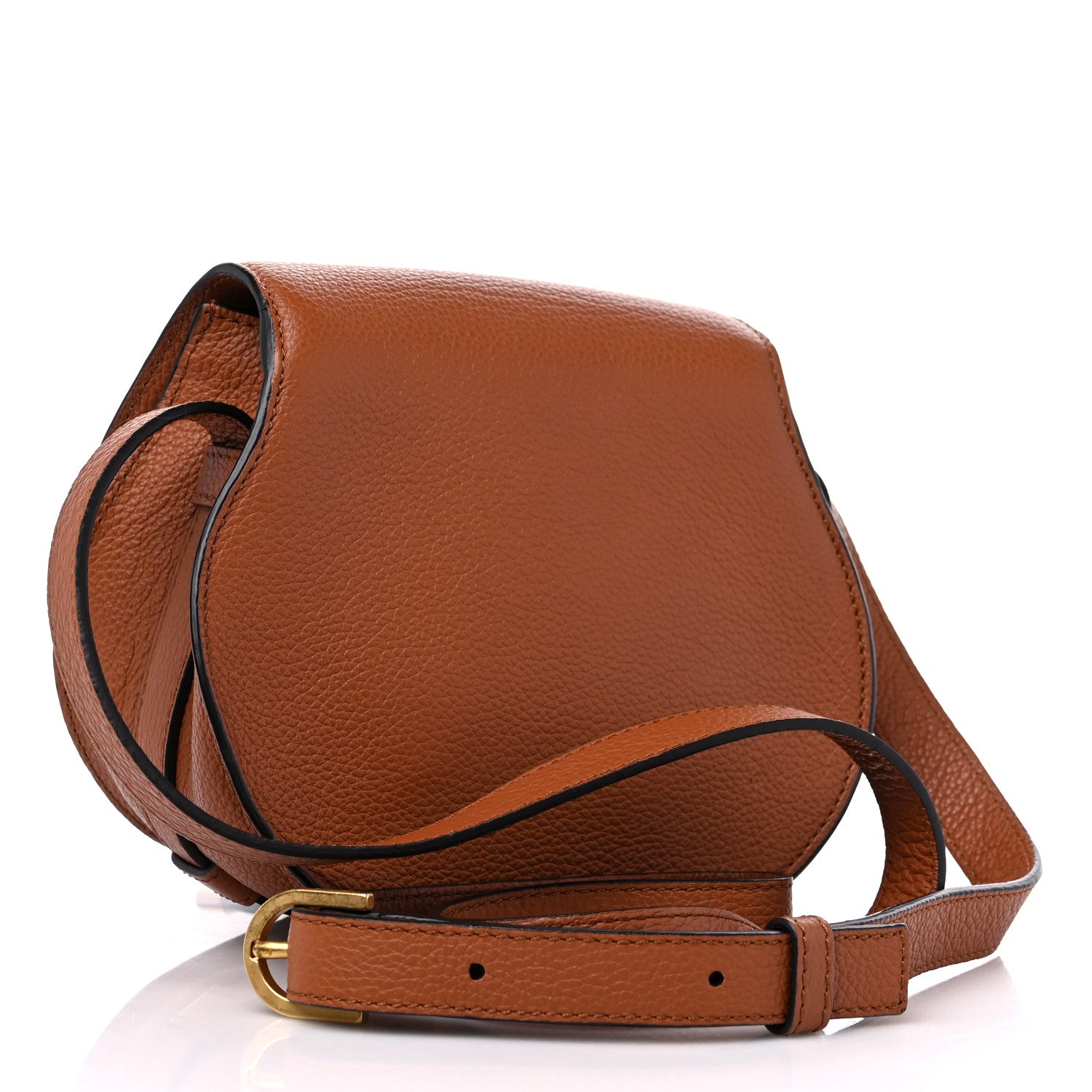 Chloe Calfskin Mini Marcie Round Crossbody Bag Tan 3 of 10