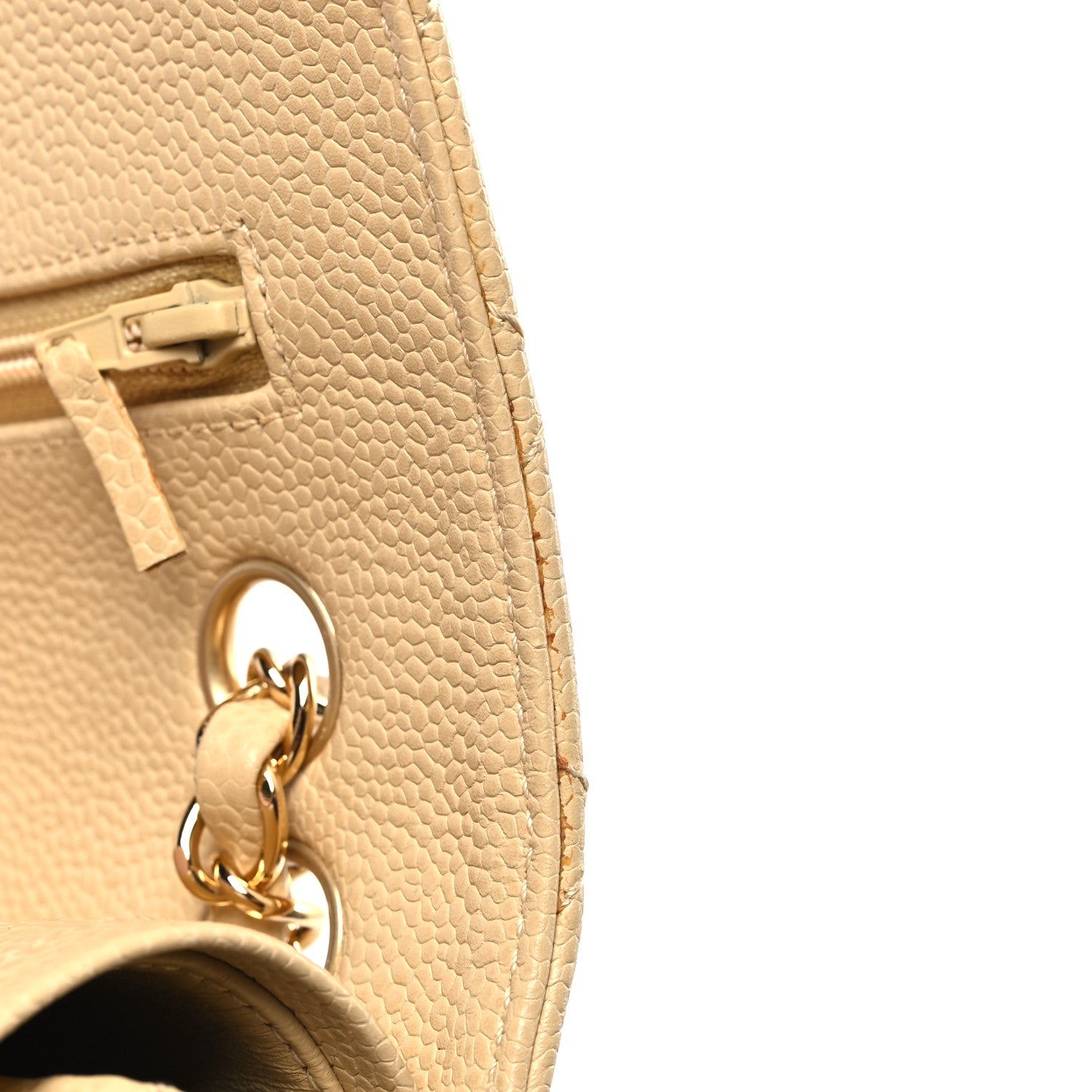 Chanel Caviar Quilted Small Double Flap Beige 11 of 12