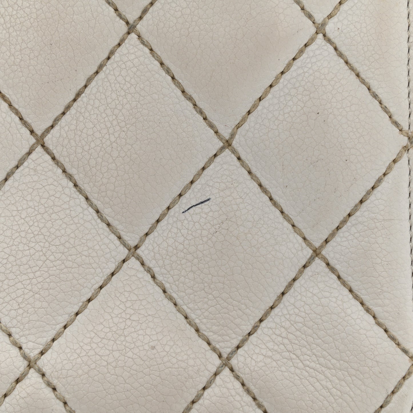 Calfskin Wild Stitch Top Handle Bag White