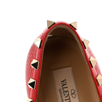 Valentino Garavani Pebbled Calfskin Rockstud Ballerina Flats 36 Rock Pink 10 of 11