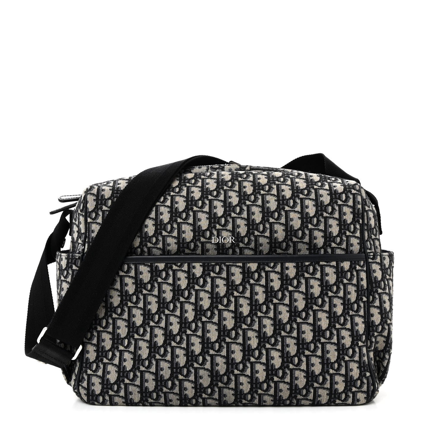 Oblique Baby Changing Bag Beige Black