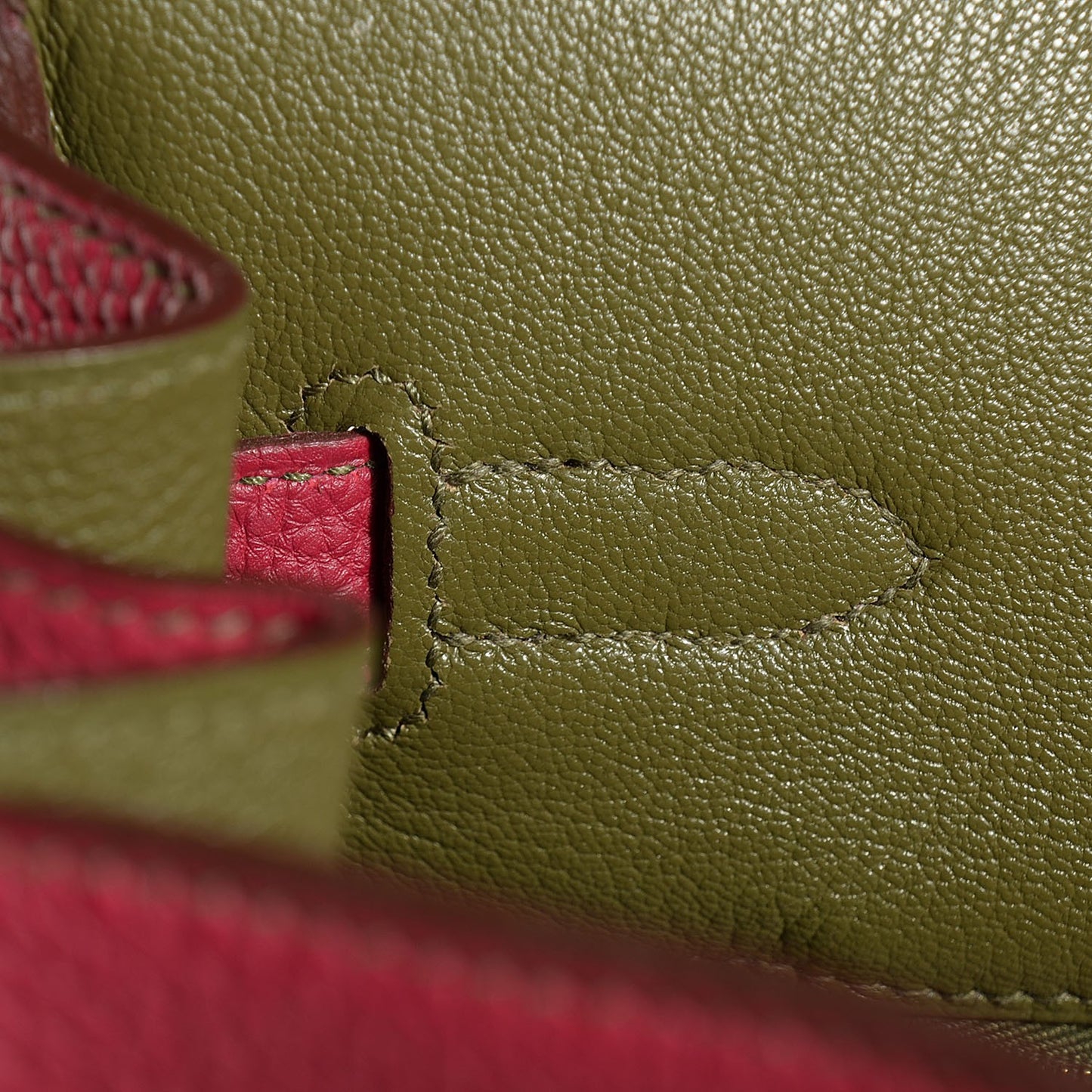Togo Eclat Horseshoe Birkin 35 Rubis Vert Veronese