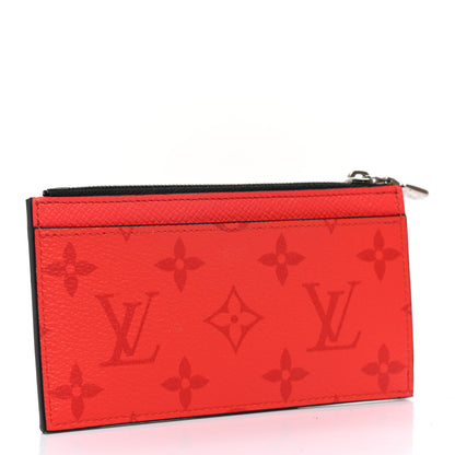 Louis Vuitton Taigarama Coin Card Holder Fire Red 3 of 7