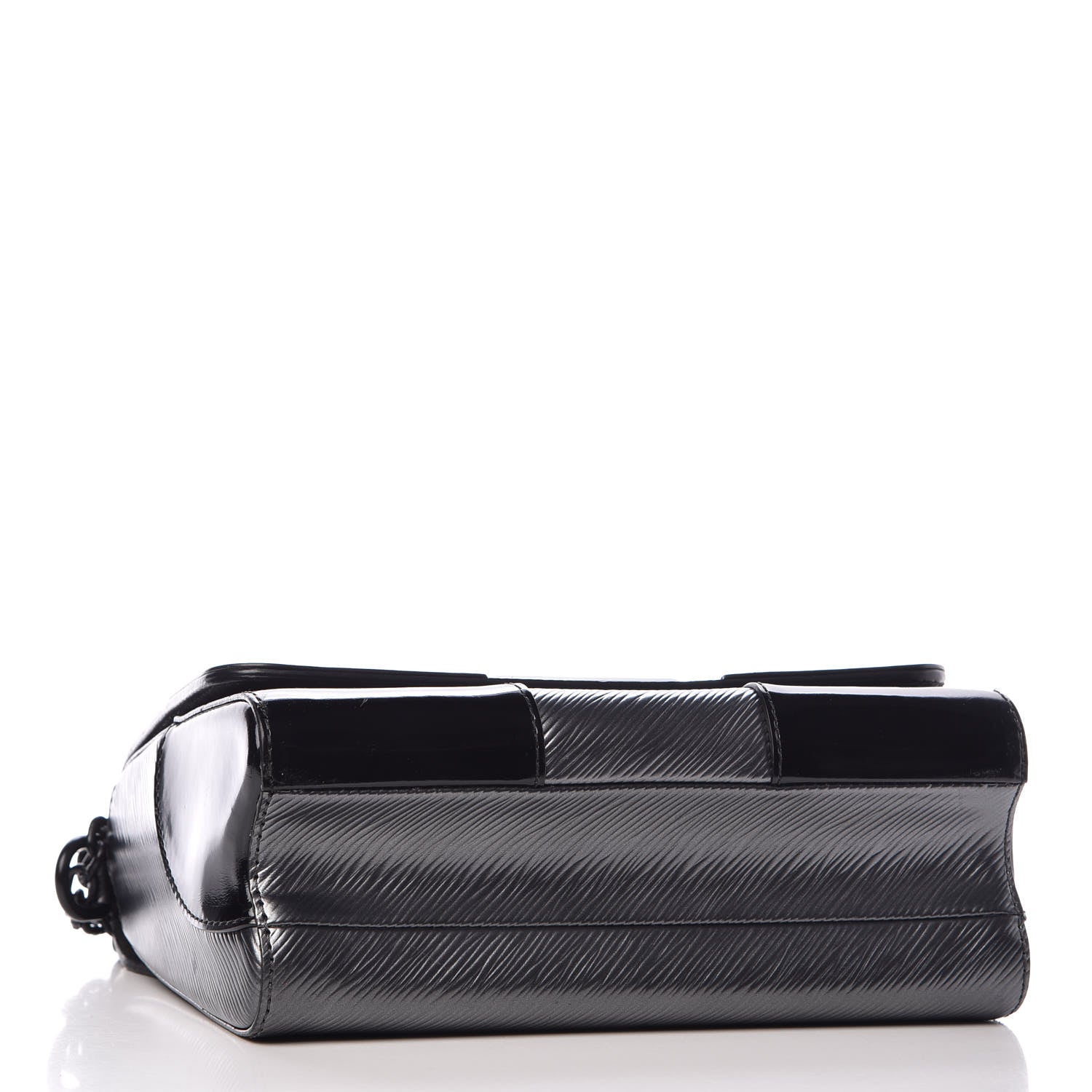 Louis Vuitton Epi Patent Twist Shoulder Bag MM Anthracite Nacre 4 of 16