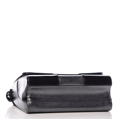 Louis Vuitton Epi Patent Twist Shoulder Bag MM Anthracite Nacre 4 of 16