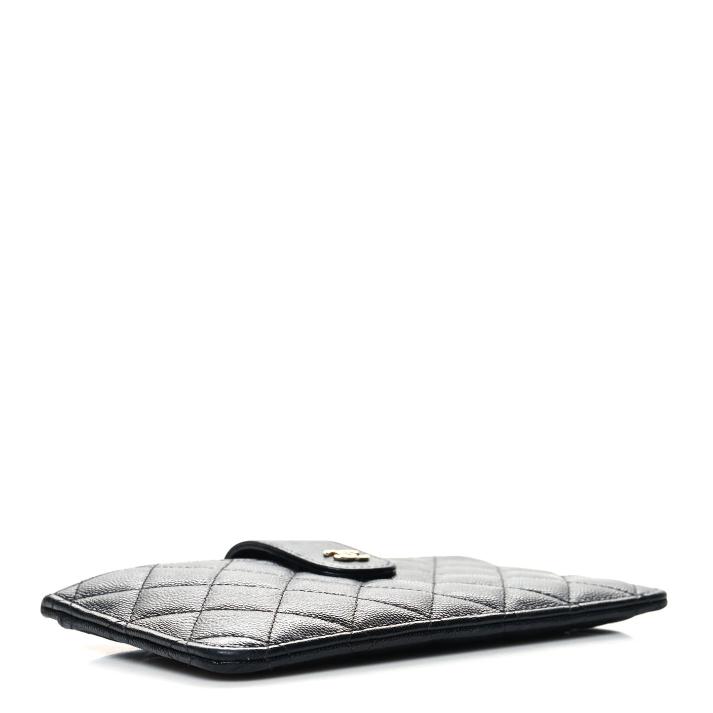 Caviar Quilted Classic Strap Pouch Black