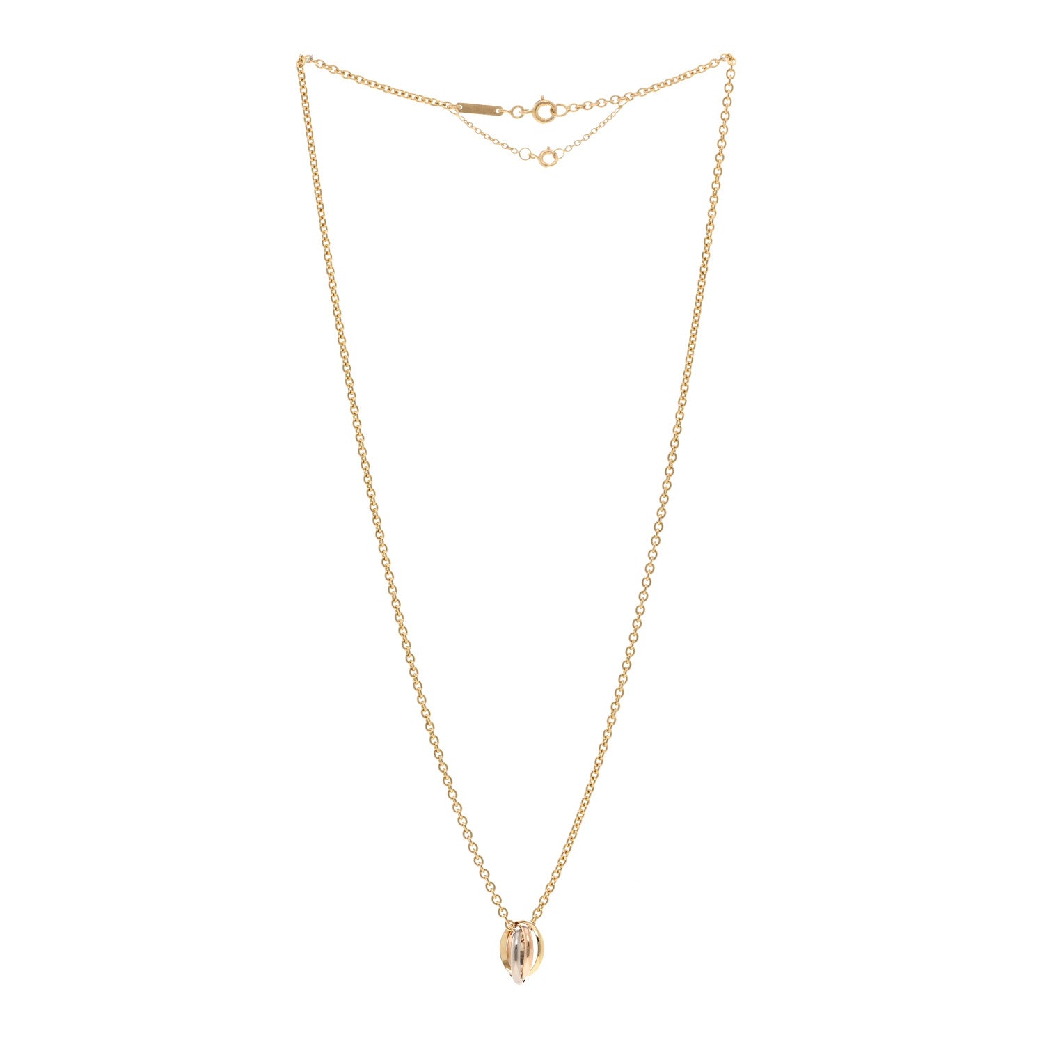 Cartier 18K Pink Yellow White Gold Trinity Pendant Necklace 3 of 4