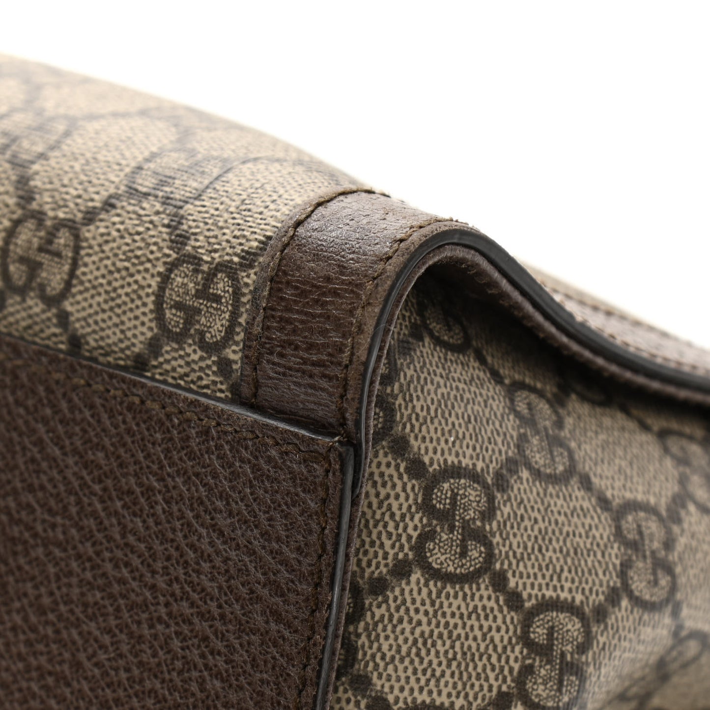 GG Supreme Monogram Web Medium Ophidia Tote Bag Brown