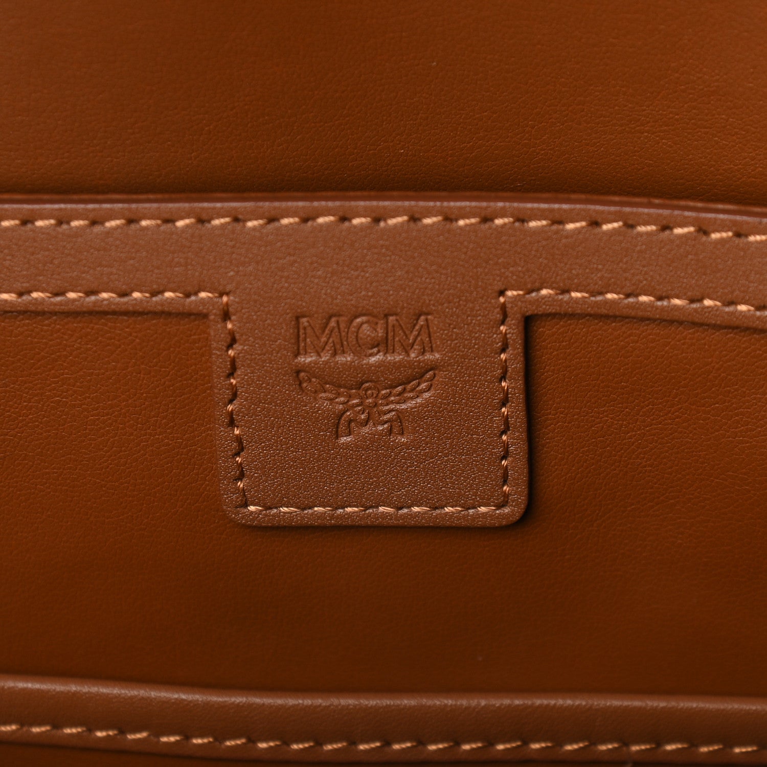 MCM Visetos Studded Small Studded Logo Stripe Backpack Black 5 of 8