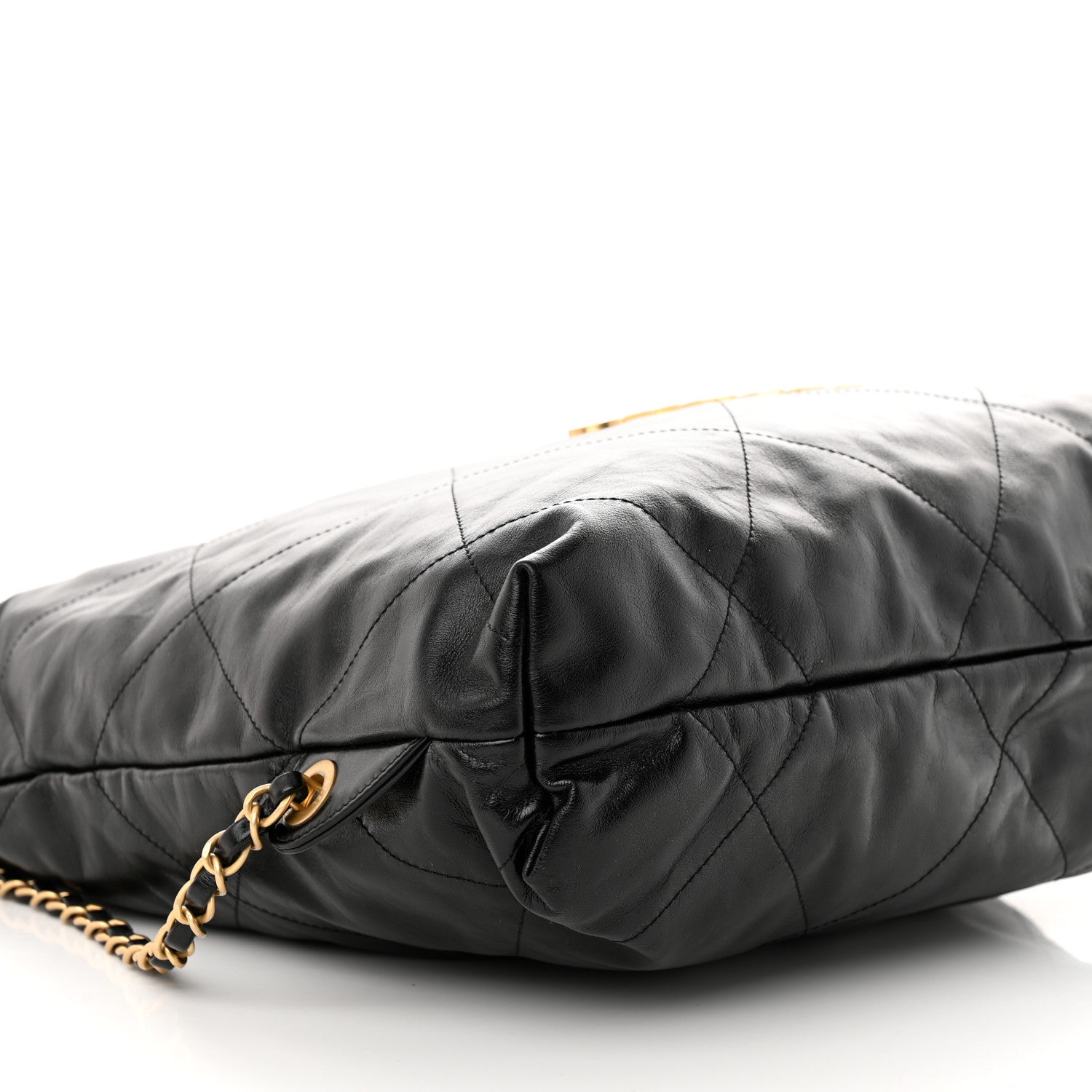 Chanel Shiny Calfskin Quilted Chanel 22 Backpack Black 9 of 10