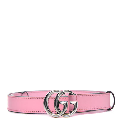 Gucci Moon Calfskin Palladium Double G 20mm Belt 75 30 Wild Rose 1 of 3