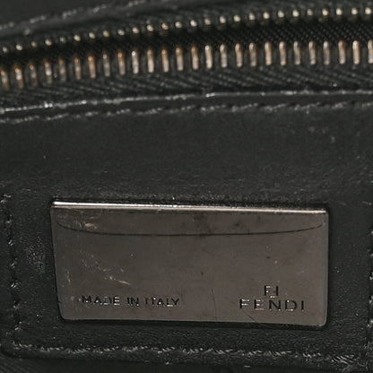 Fendi Zucchino Vitello Shoulder Bag Black Moro 6 of 12