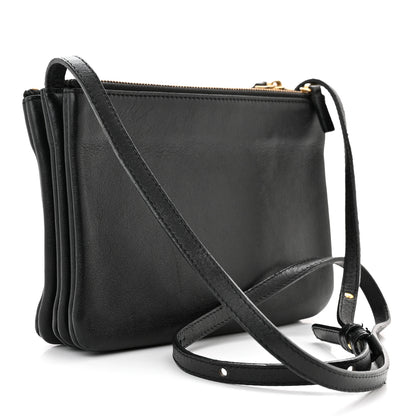 Celine Lambskin Small Trio Crossbody Bag Black 3 of 15