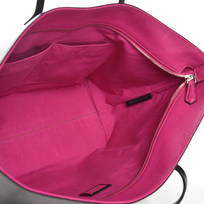 Fendi Vitello Elite Cuoio Monster Buggies Medium Roll Tote Carbone Black Multicolor Magenta 5 of 7