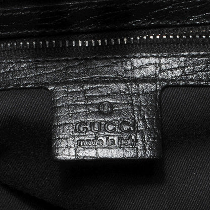 Gucci Monogram Bamboo Bullet Handbag Black 5 of 7