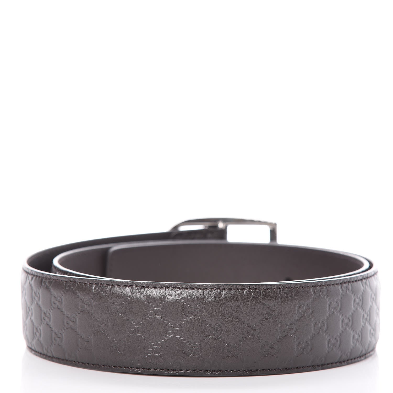 Gucci Microguccissima Belt 90 36 Dark Brown 3 of 7