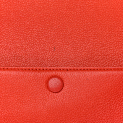 Celine Grained Calfskin Medium Edge Shoulder Bag Vermillion 11 of 12