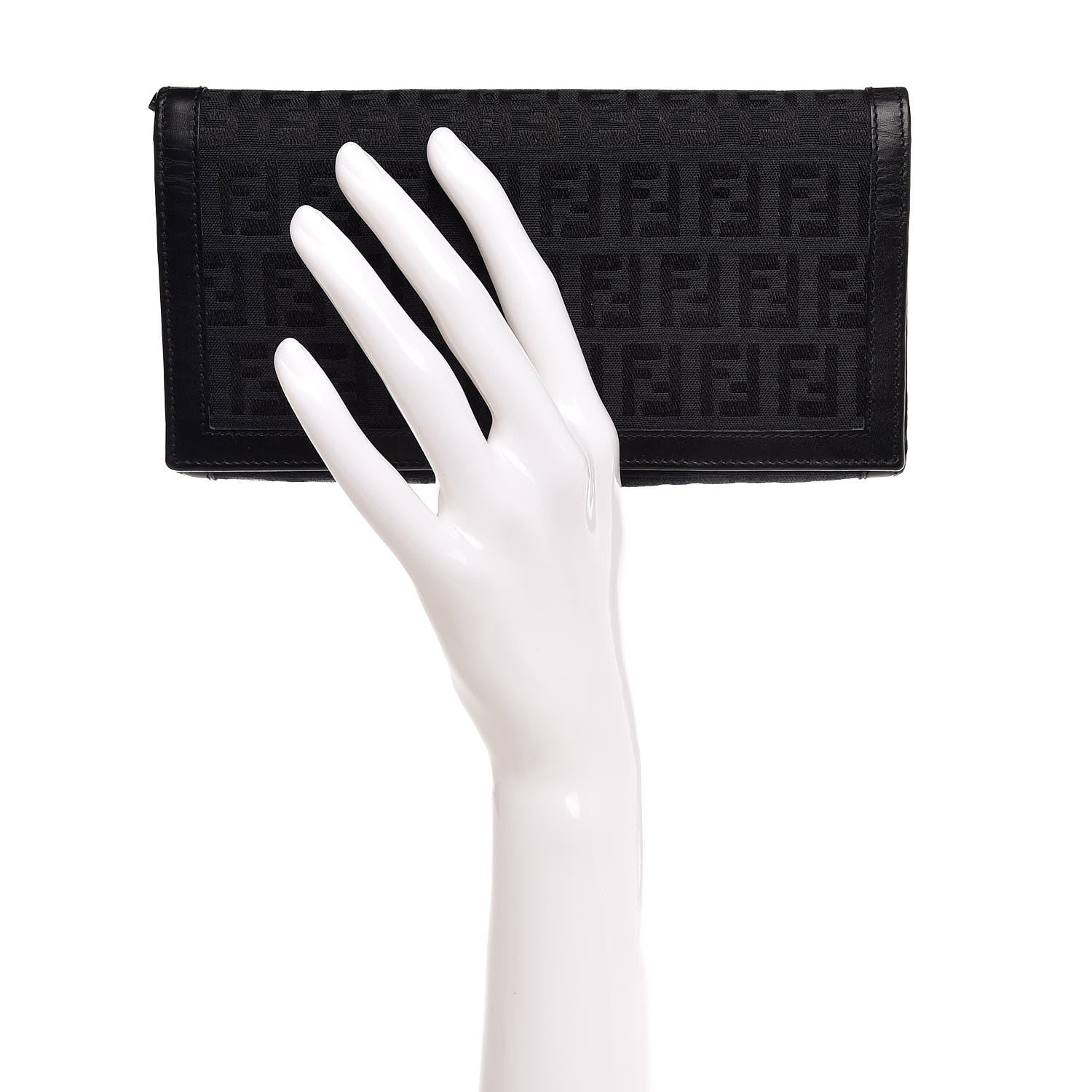 Fendi Zucchino Continental Wallet Black 2 of 8