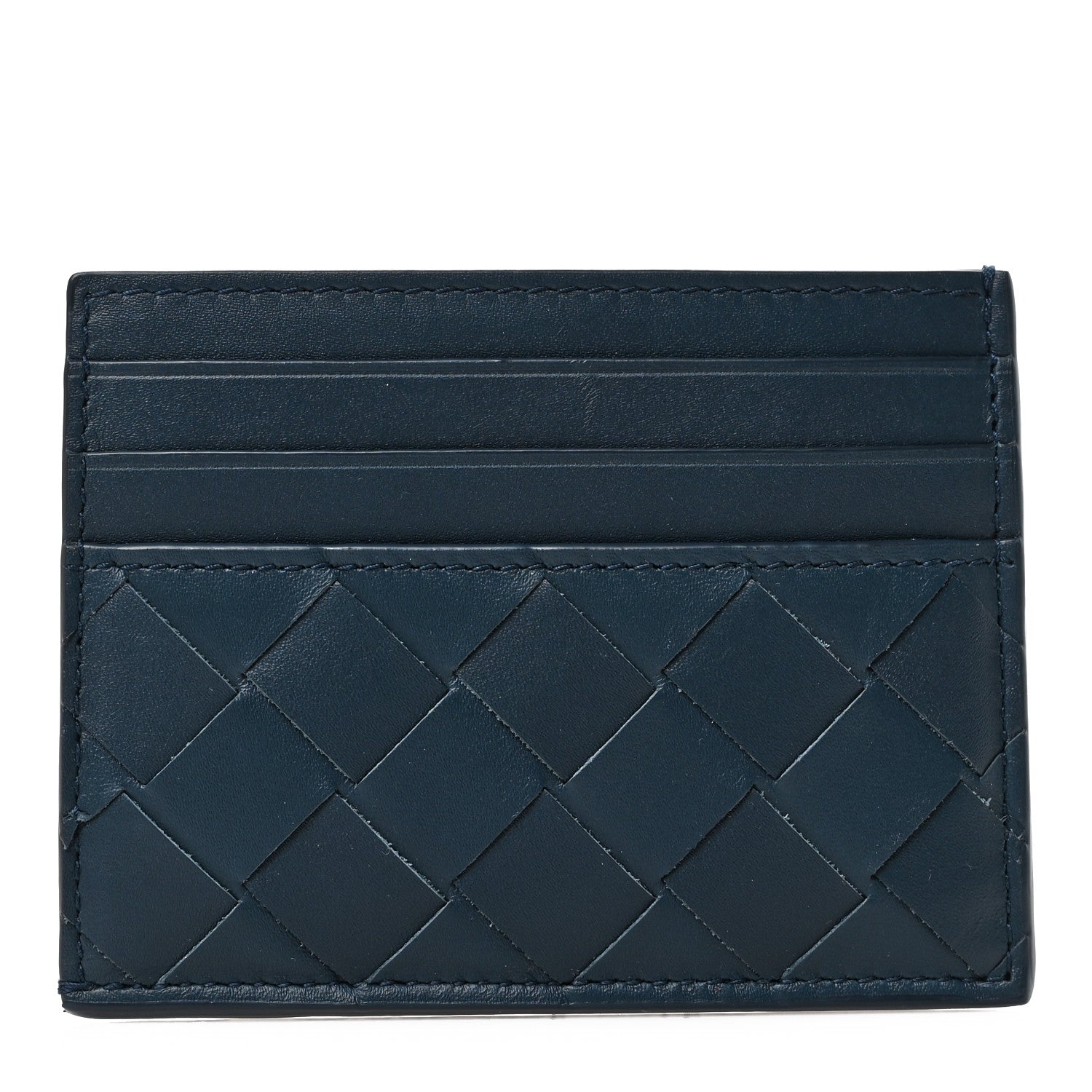 Bottega Veneta Nappa Intrecciato Card Holder Deep Blue 1 of 6