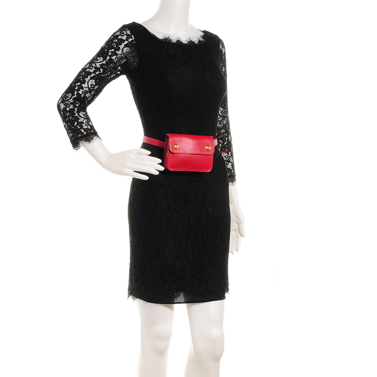 Courchevel Pochette Green Belt Bag Rouge Vif