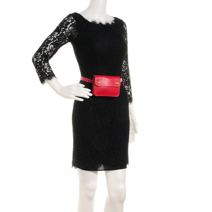 Hermes Courchevel Pochette Green Belt Bag Rouge Vif 2 of 7