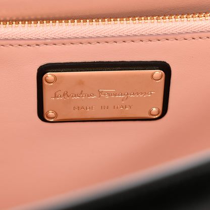 Salvatore Ferragamo Calfskin Vara Crossbody Bag Black Bonbon 7 of 10