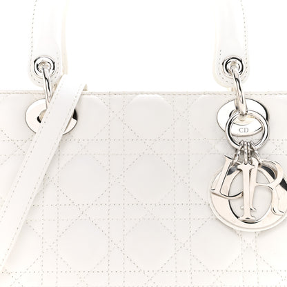 Christian Dior Lambskin Cannage Medium Lady Dior White 8 of 17