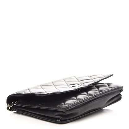 Chanel Lambskin Quilted Wallet On Chain WOC Black 4 of 10