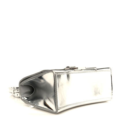 Balenciaga Metallic Calfskin Hourglass Top Handle Bag XS Silver 4 of 11