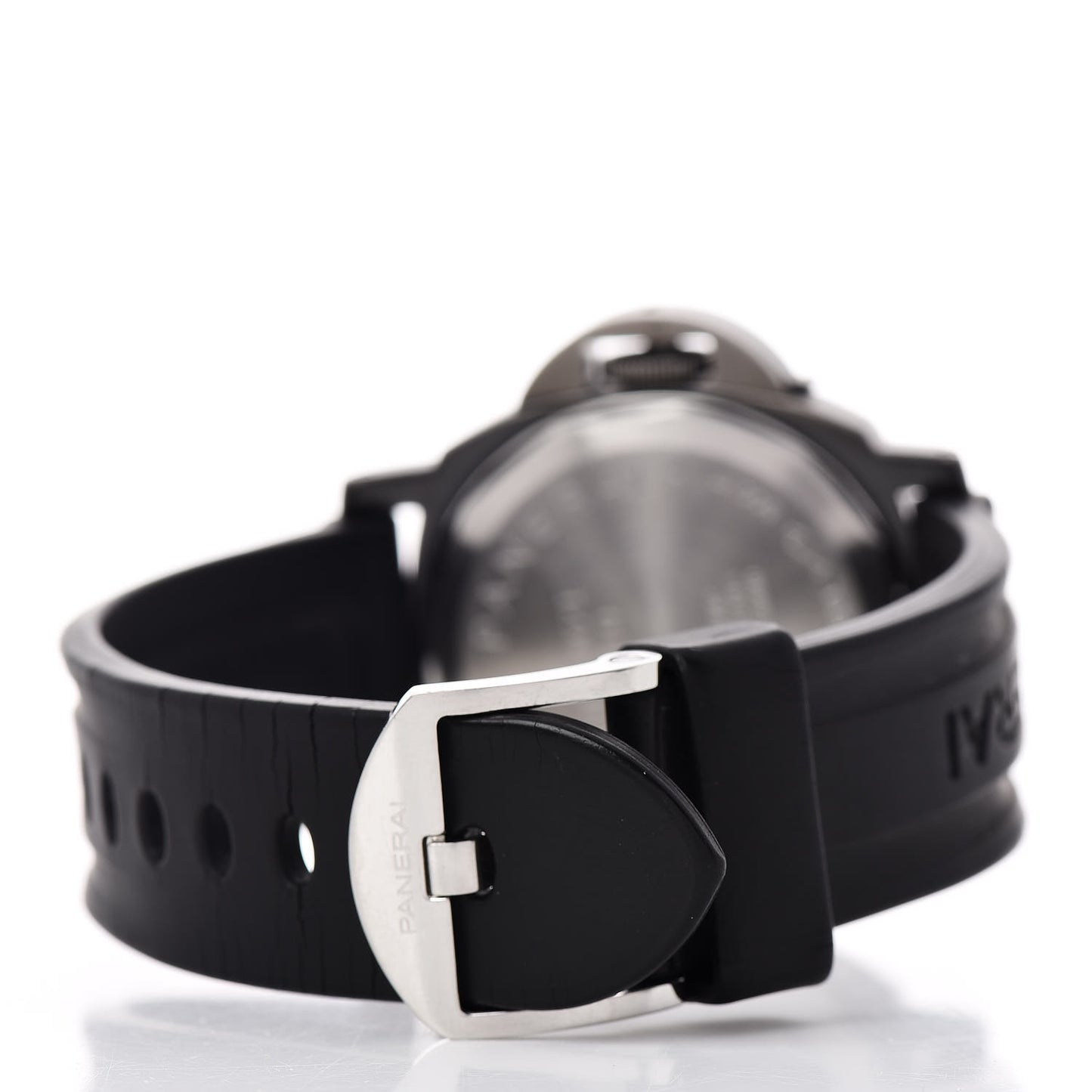 Stainless Steel PVD Rubber 44mm Luminor Marina Manual Winding Watch Black PAM00004