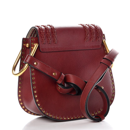 Chloe Calfskin Braided Small Hudson Shoulder Bag Sienna Red 3 of 8
