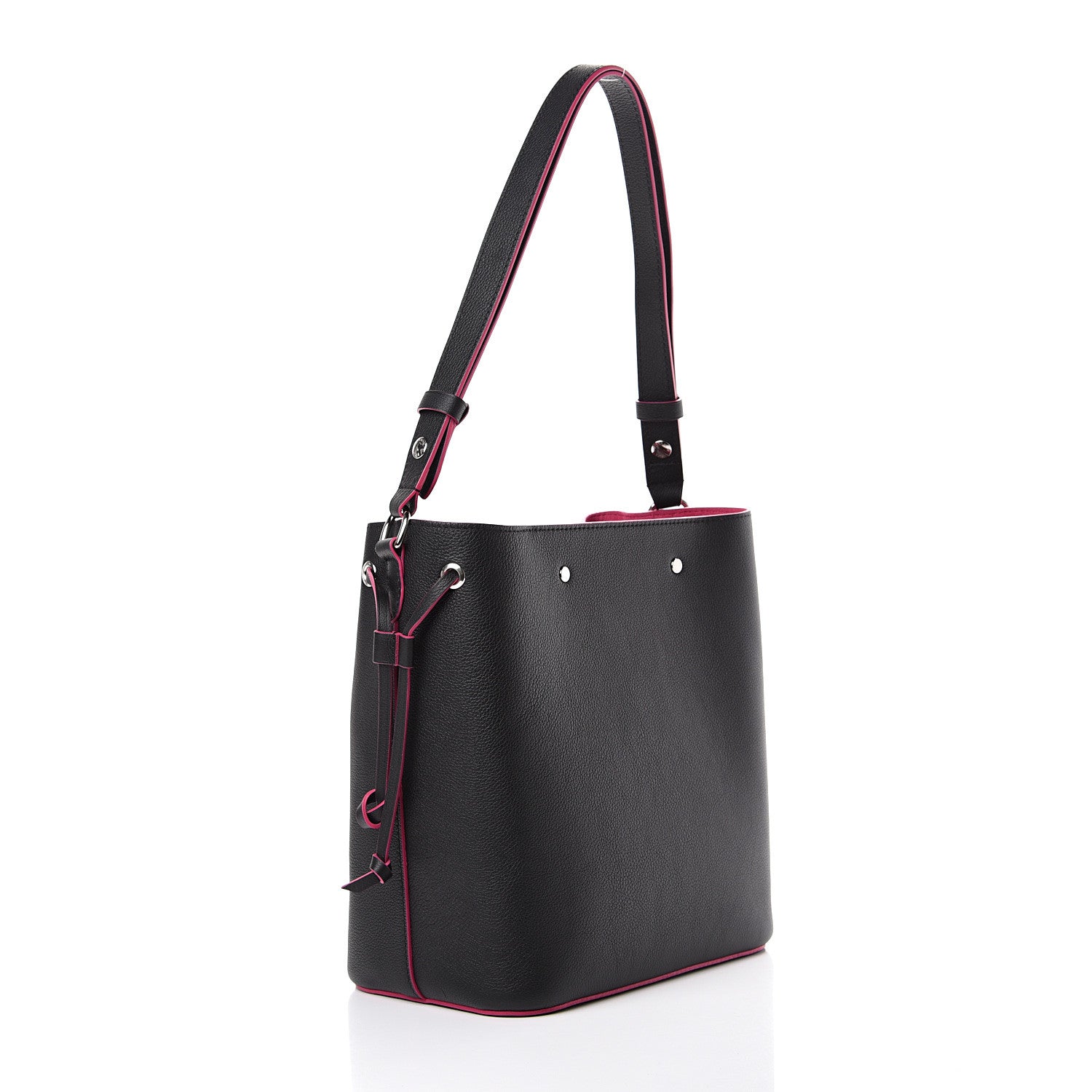Louis Vuitton Calfskin Lockme Bucket Black 2 of 9