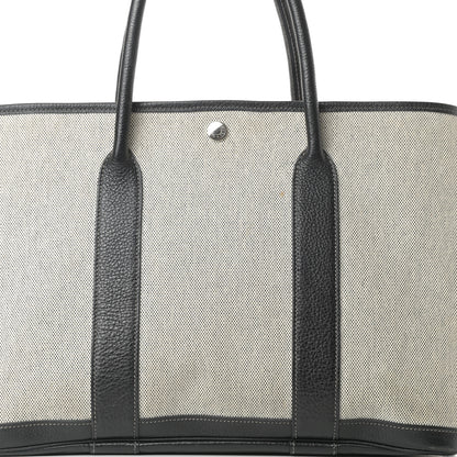 Hermes Buffle Skipper Toile Garden Party 36 MM Tote Black 8 of 16