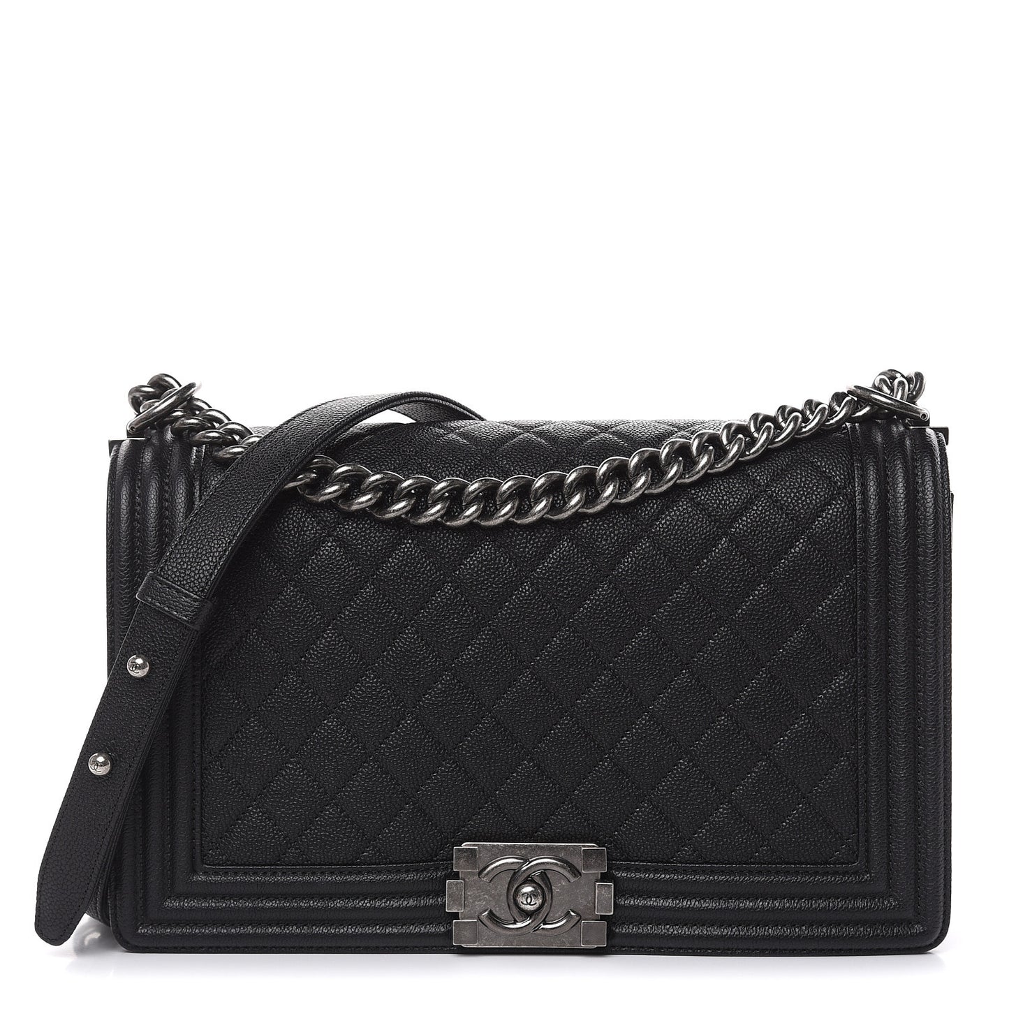 Caviar Quilted New Medium Boy Flap Black
