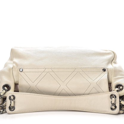 Chanel Calfskin Diamond Stitch Accordion Flap White 12 of 15