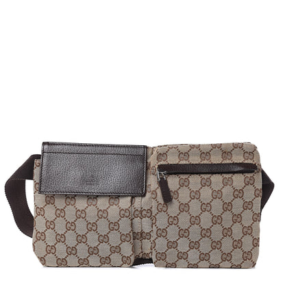 Gucci Monogram Web Belt Bag Dark Brown 1 of 10