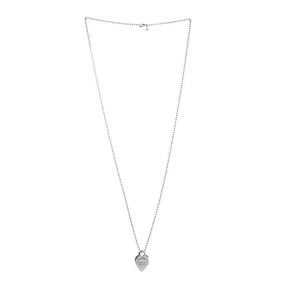 Tiffany Sterling Silver Long Return to Tiffany Heart Pendant Necklace 3 of 4
