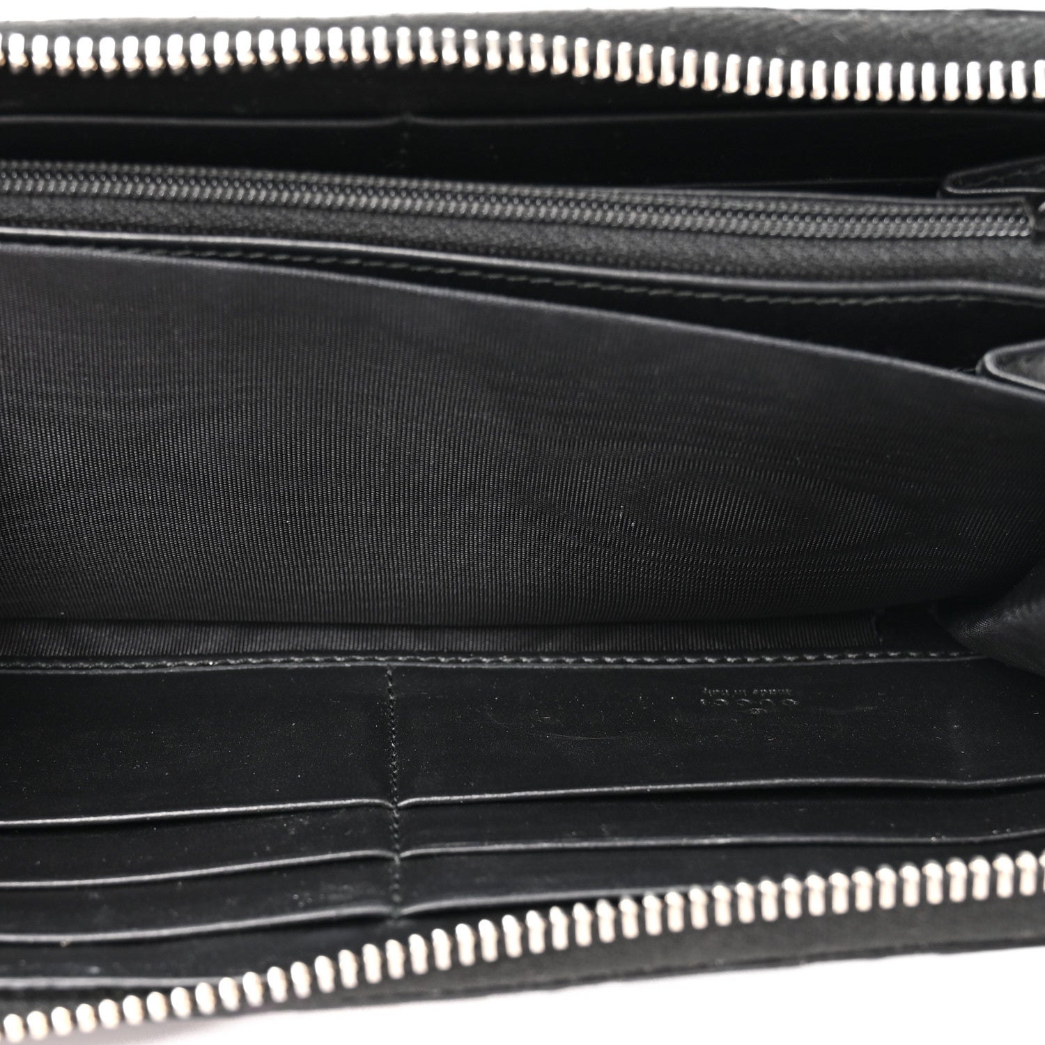 Gucci Guccissima Web Zip Around Wallet Black 6 of 8