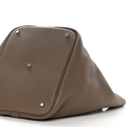 Hermes Taurillon Clemence Picotin Lock 26 GM Etoupe 10 of 10
