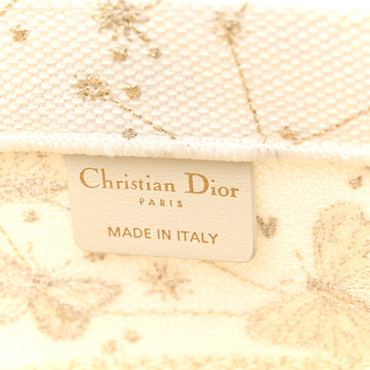 Christian Dior Canvas Embroidered Medium Zodiac Print Book Tote Gold 5 of 10