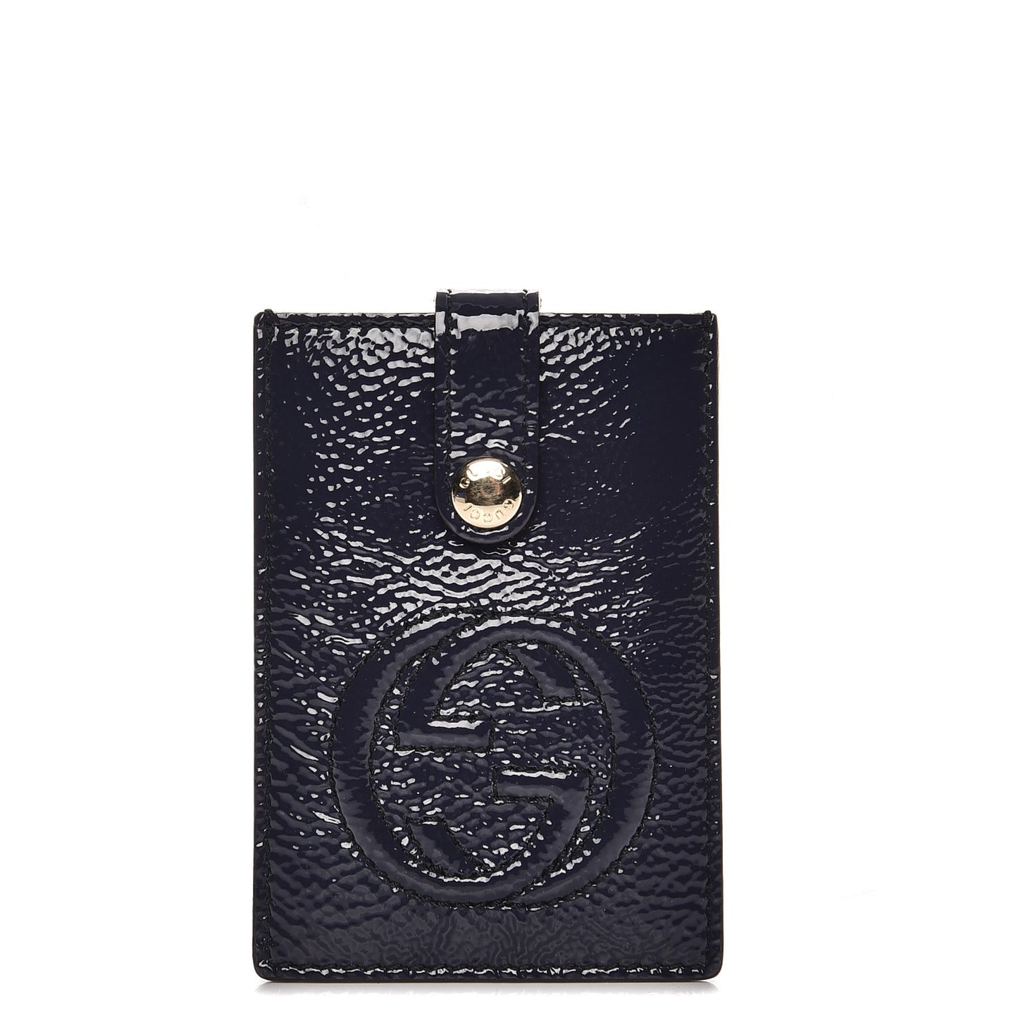 Patent Soho Card Case Uniform Blue