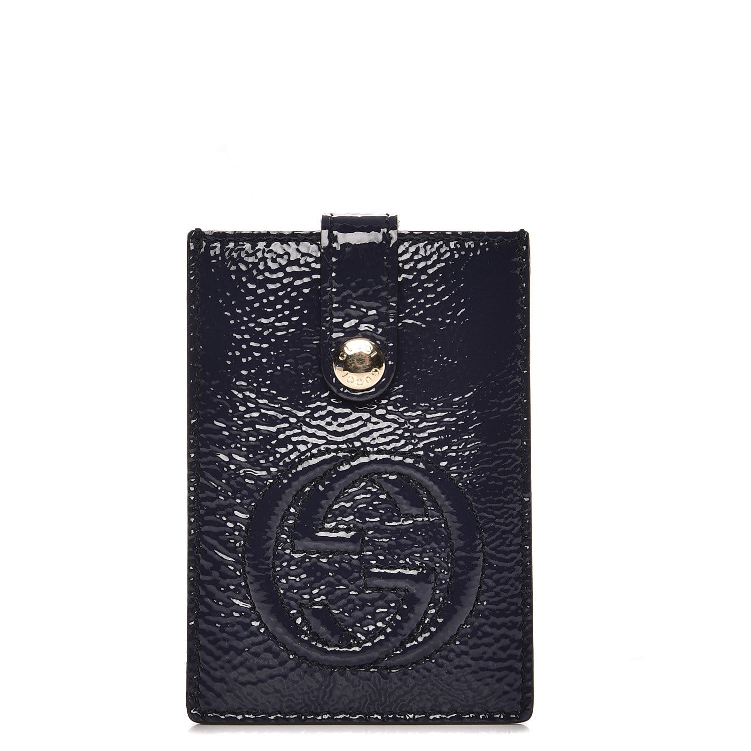 Gucci Patent Soho Card Case Uniform Blue 1 of 5