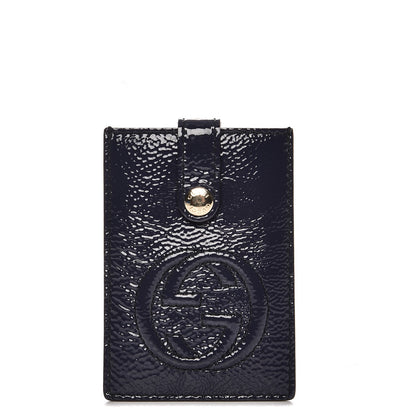 Gucci Patent Soho Card Case Uniform Blue 1 of 5