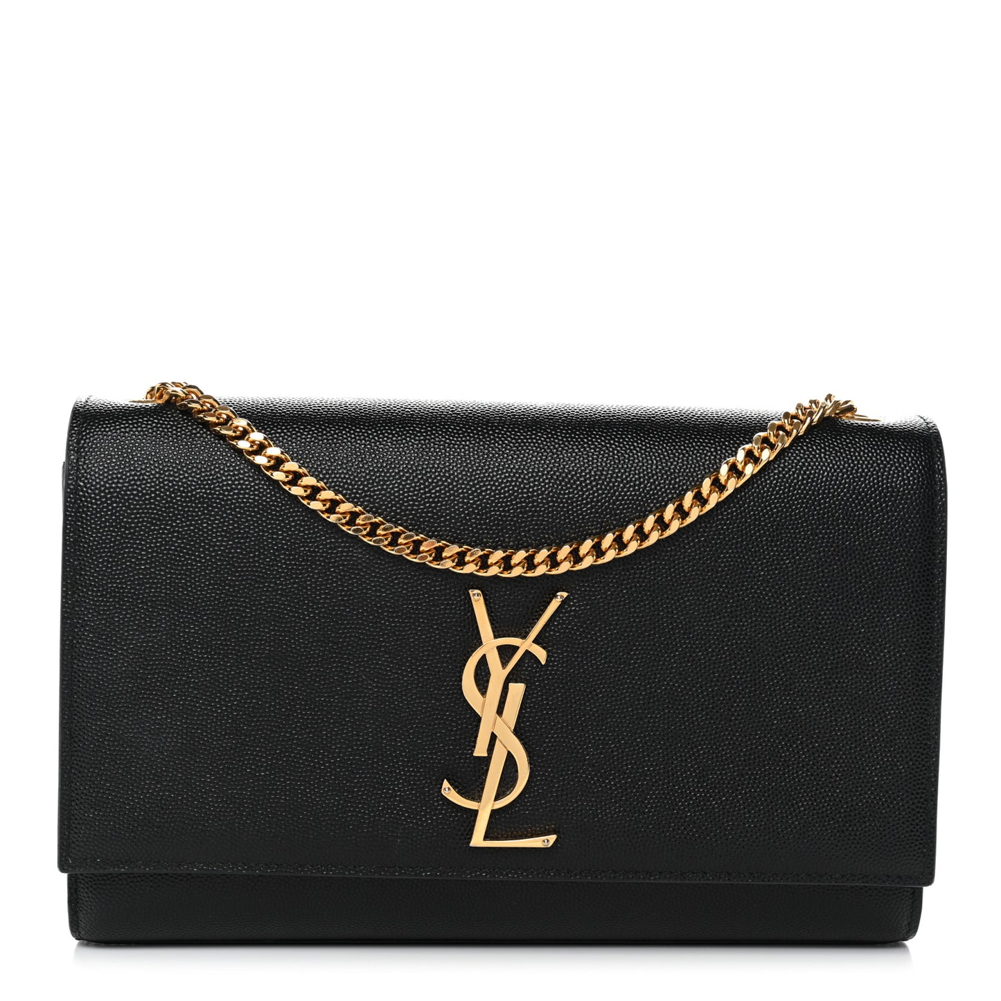 Grain De Poudre Medium Classic Monogram Kate Satchel Black